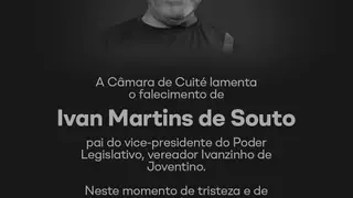 Câmara de Cuité publica nota de pesar por Ivan Martins de Souto
