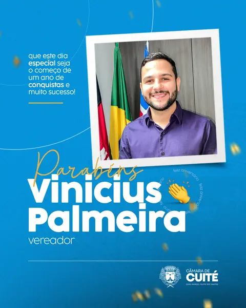 PARABÉNS, VER. VINÍCIUS PALMEIRA! 🎂