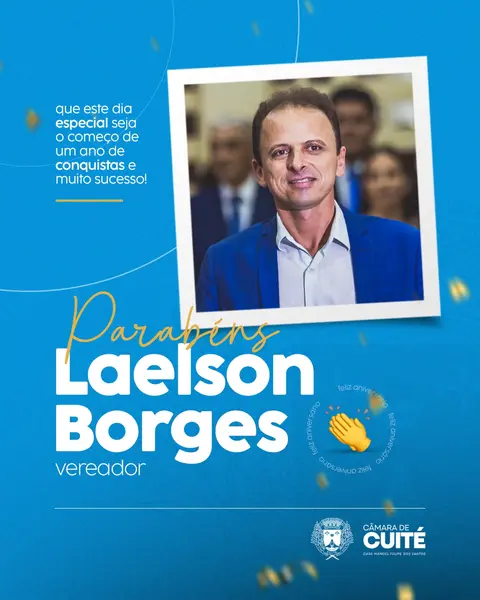 PARABÉNS, VEREADOR LAELSON! 🥳