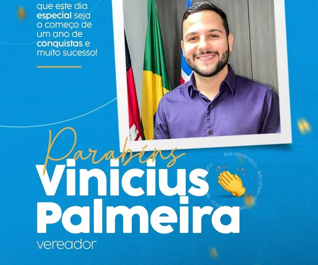 Câmara de Cuité homenageia vereador Vinícius Palmeira em seu aniversário