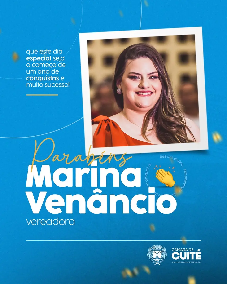 PARABÉNS, VEREADORA MARINA