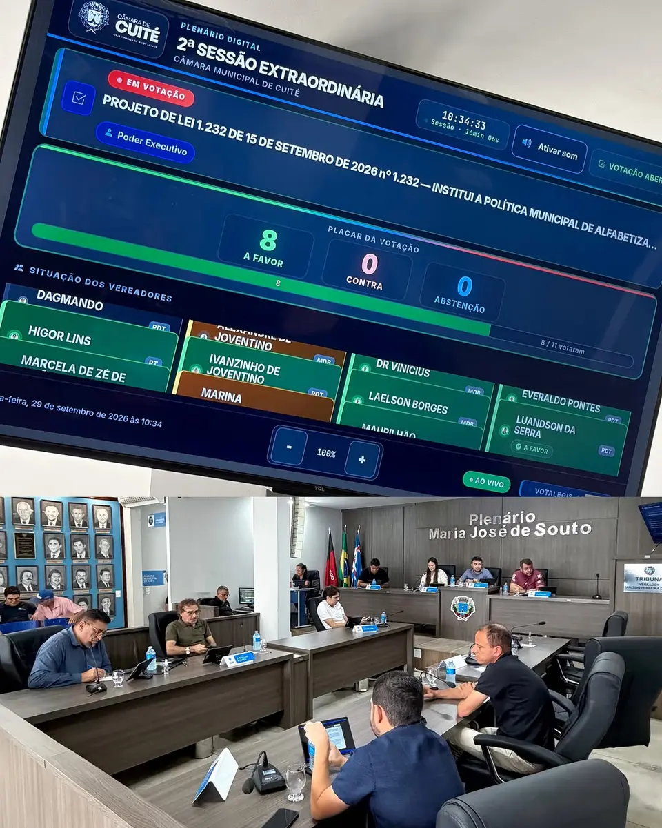 Publicação de Câmara de Cuité em 30/09/2026