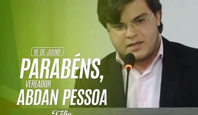 Parabéns, vereador Abdan