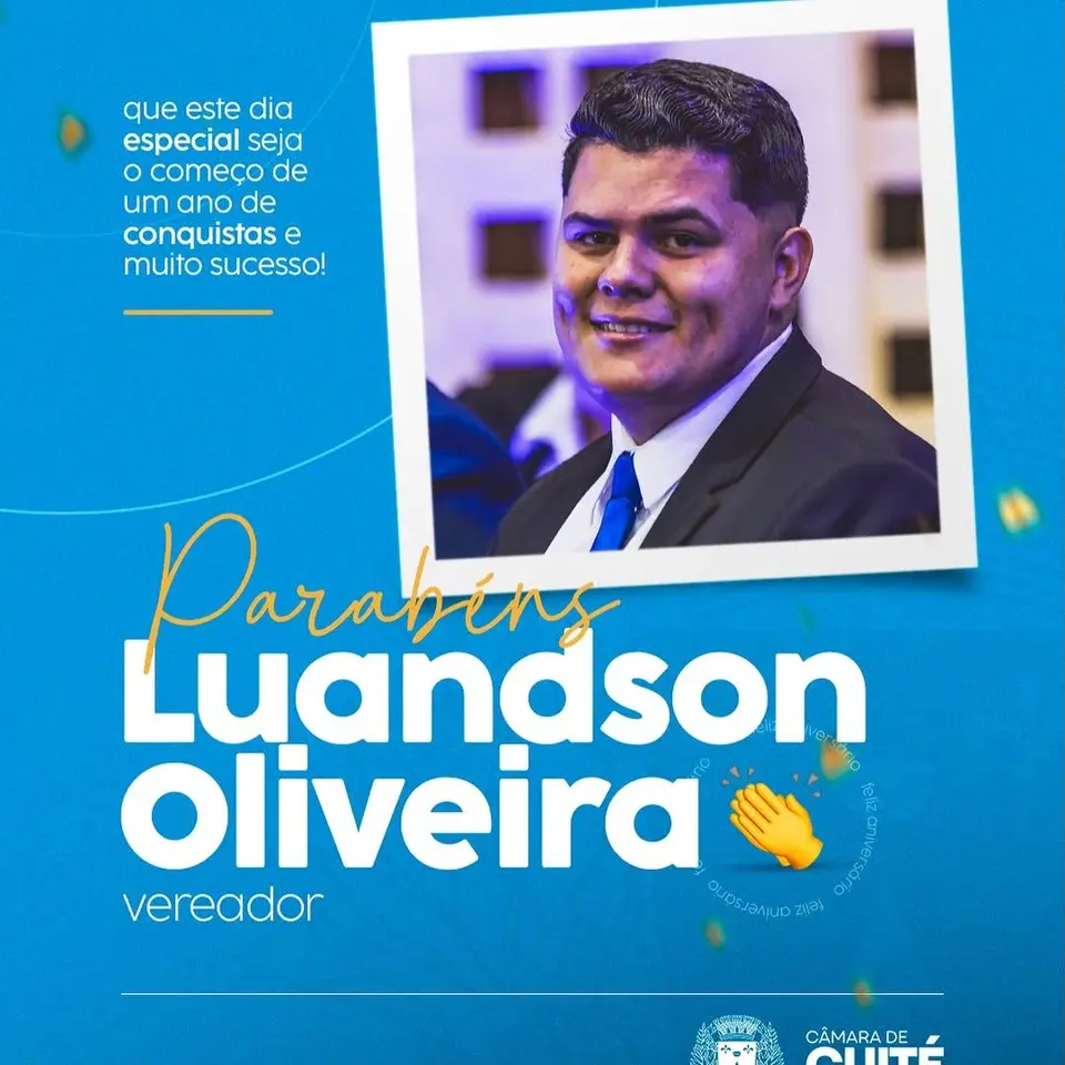 Câmara de Cuité celebra aniversário do Vereador Luandson Oliveira