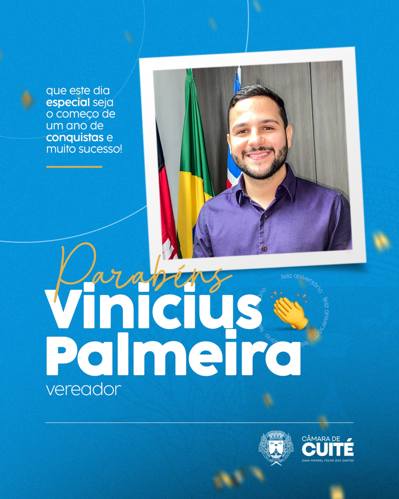 PARABÉNS, VER. VINÍCIUS PALMEIRA! 🎂
