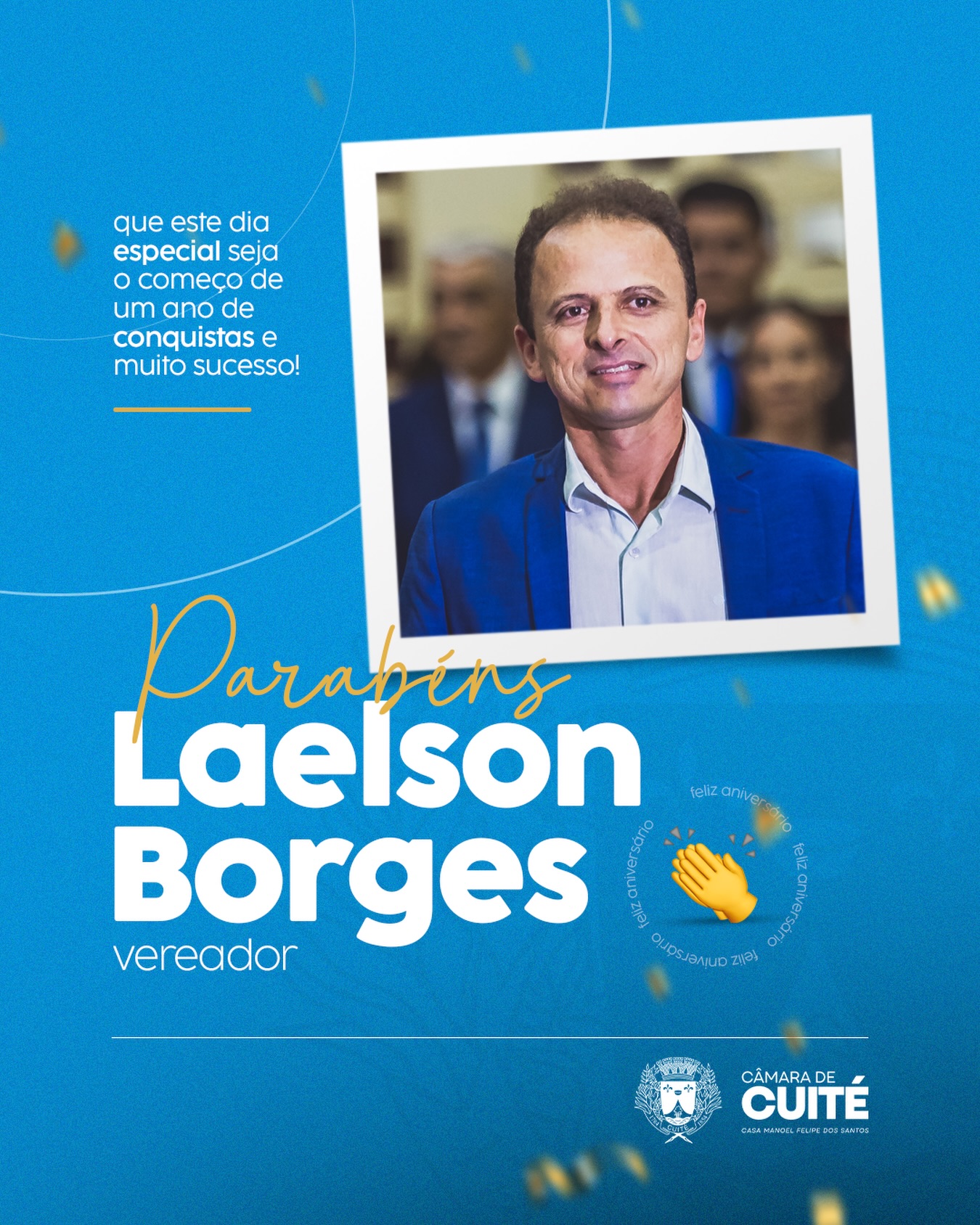 PARABÉNS, VEREADOR LAELSON! 🥳
